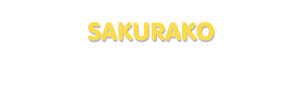 Der Vorname Sakurako