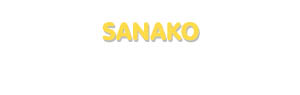 Der Vorname Sanako