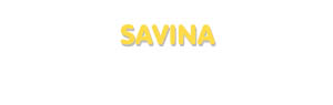 Der Vorname Savina