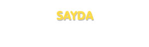 Der Vorname Sayda