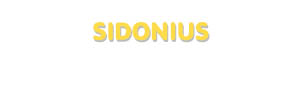 Der Vorname Sidonius