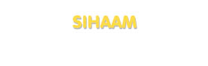 Der Vorname Sihaam