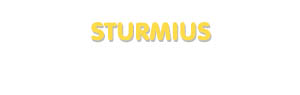 Der Vorname Sturmius