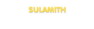 Der Vorname Sulamith