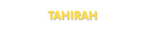 Der Vorname Tahirah
