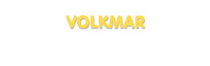 Der Vorname Volkmar