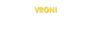 Der Vorname Vroni
