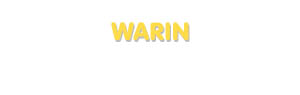 Der Vorname Warin