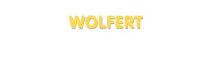 Der Vorname Wolfert