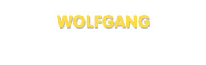 Der Vorname Wolfgang