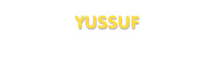 Der Vorname Yussuf