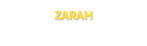 Der Vorname Zarah