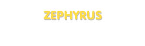 Der Vorname Zephyrus