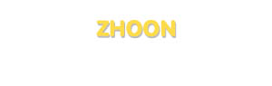 Der Vorname Zhoon