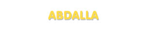 Der Vorname Abdalla