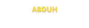 Der Vorname Abduh