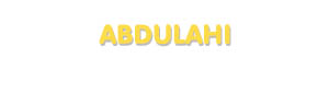 Der Vorname Abdulahi