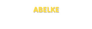 Der Vorname Abelke