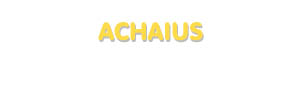 Der Vorname Achaius