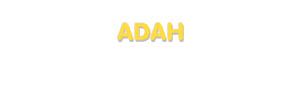 Der Vorname Adah