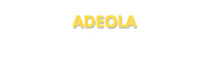 Der Vorname Adeola