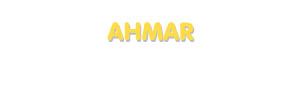 Der Vorname Ahmar