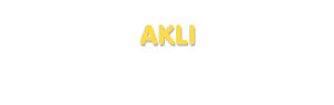 Der Vorname Akli