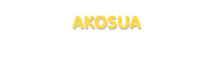 Der Vorname Akosua