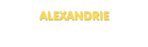 Der Vorname Alexandrie