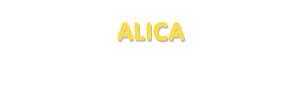 Der Vorname Alica