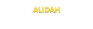 Der Vorname Alidah
