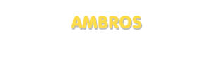 Der Vorname Ambros