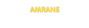 Der Vorname Amrane