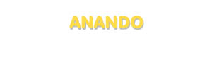 Der Vorname Anando
