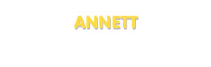 Der Vorname Annett
