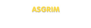 Der Vorname Asgrim