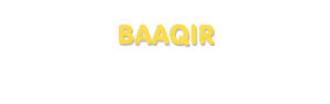 Der Vorname Baaqir