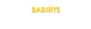 Der Vorname Babirye