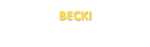 Der Vorname Becki