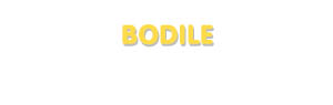 Der Vorname Bodile