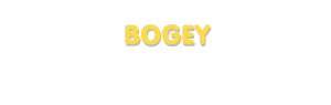 Der Vorname Bogey