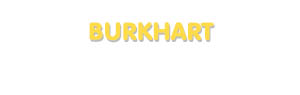 Der Vorname Burkhart