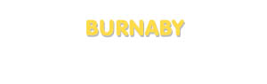 Der Vorname Burnaby