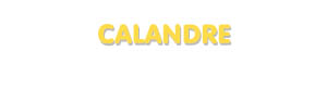 Der Vorname Calandre