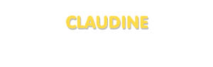 Der Vorname Claudine