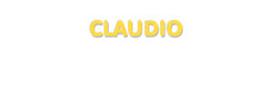 Der Vorname Claudio