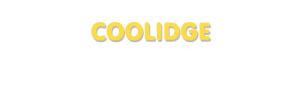 Der Vorname Coolidge