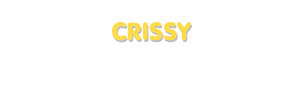 Der Vorname Crissy