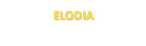 Der Vorname Elodia