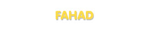 Der Vorname Fahad